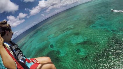 Parasail for the best view of The Turks and Caicos Islands' barrier reef.